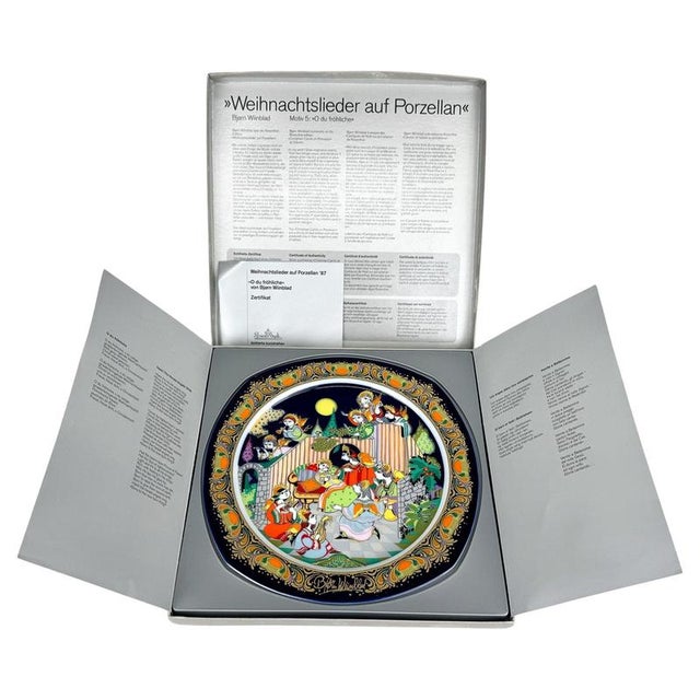 Christmas Porcelain Plate by Bjorn Wiinblad for Rosenthal, 1987 For Sale - Image 10 of 10