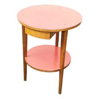 Italian Plastic Laminate and Wood Side Table, 1960s For Sale