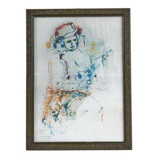 Celati, Figure, 1980s, Artwork on Paper For Sale