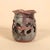 Vintage Sculptural Studio Pottery Pierced Ceramic Vessel Candle Holder With Organic Drip Glaze For Sale - Image 15 of 18