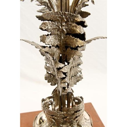 Silver Plate Palm Tree Candelabra, Sheffield For Sale - Image 16 of 18