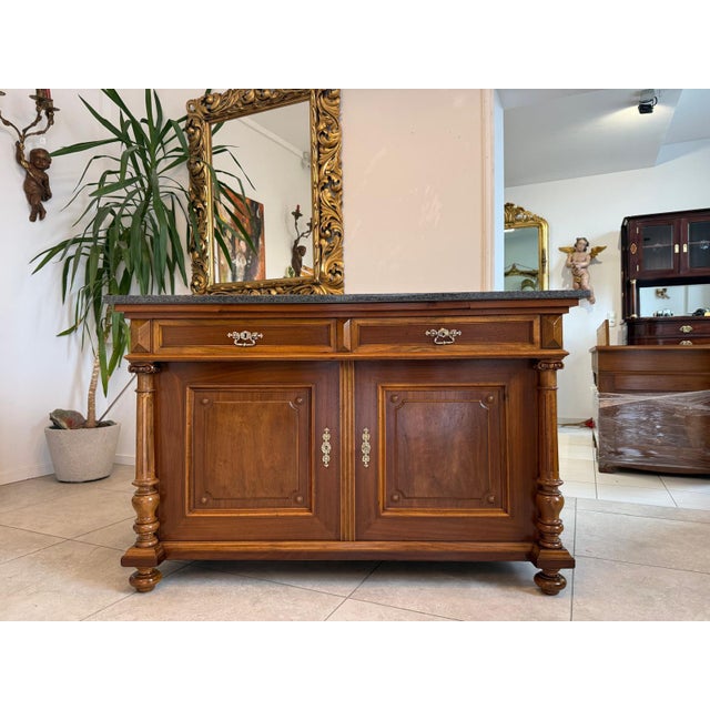 Magnificent Gründerzeit Column Sideboard, Antique. Dimensions: Height x Width x Depth 90 x 140 x 71 cm. Original, very...