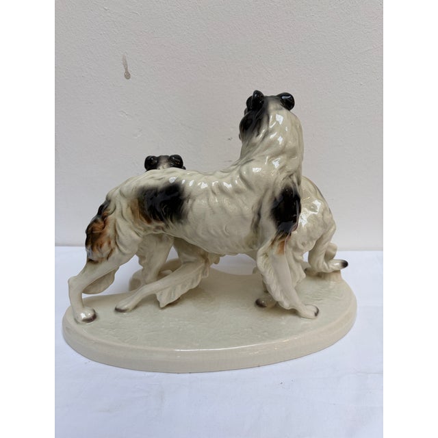 Borzoi Greyhounds Porcelain Figurine by Cortendorf Company, 1950s For Sale - Image 6 of 11