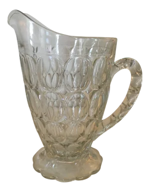 Vintage Textured Glass Pitcher