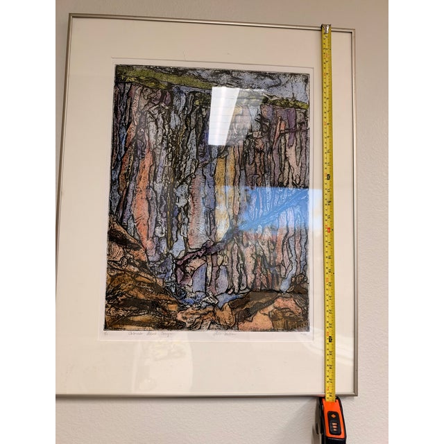 Rita Miller "Colorado Black Canyon" Framed Monoprint, Signed & Dated 1995 For Sale - Image 4 of 12