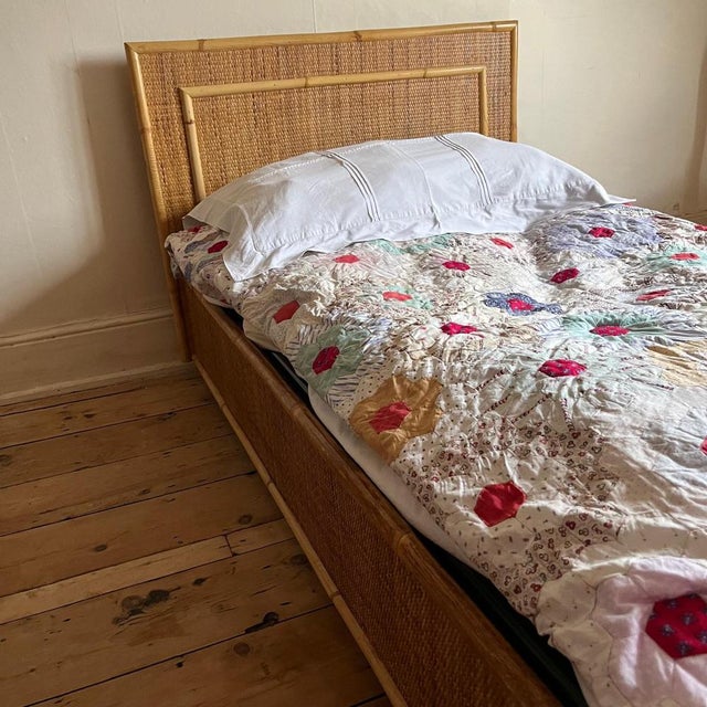 Cane Bed Frame with Header from Dal Vera, 1960s For Sale - Image 13 of 15