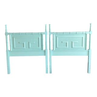 1970s Regency Faux Bamboo Twin Headboards - a Pair For Sale