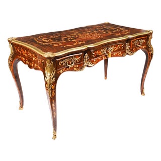 Vintage French Ormolu Mounted Marquetry Desk, 20th Century For Sale