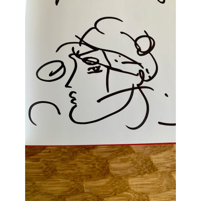 Original doodle drawing by Peter Max. Signed and inscribed. Plus - Peter Max Book THE ART OF PETER MAX Signed New York:...
