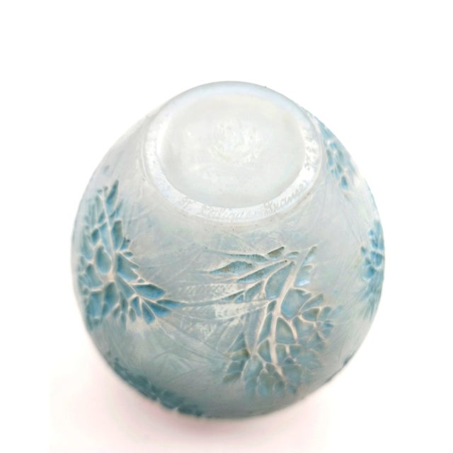 Glass Art Deco Cased Opalescent Glass Esterel Vase from René Lalique, 1923 For Sale - Image 7 of 11