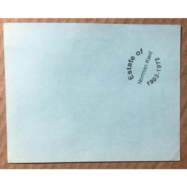 American 1950s Norman Kent Landscape Drawing For Sale - Image 3 of 3