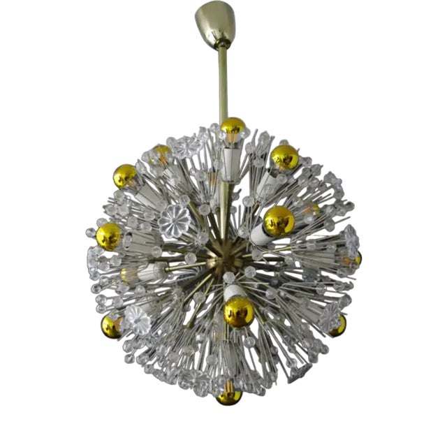 Snowflake Chandelier by Emil Stejnar for Nikoll, 1950s For Sale