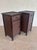 Pair Vintage British Colonial Faux Burnt Bamboo & Cane Nightstands For Sale - Image 9 of 12