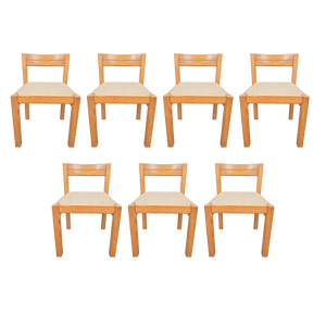 Vintage Pine Dining Chairs by Martin Visser for T Spectrum, 1960s, Set of 7