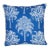 Schumacher Grand Palms Indoor/Outdoor Pillow 22" x 22" in Navy For Sale