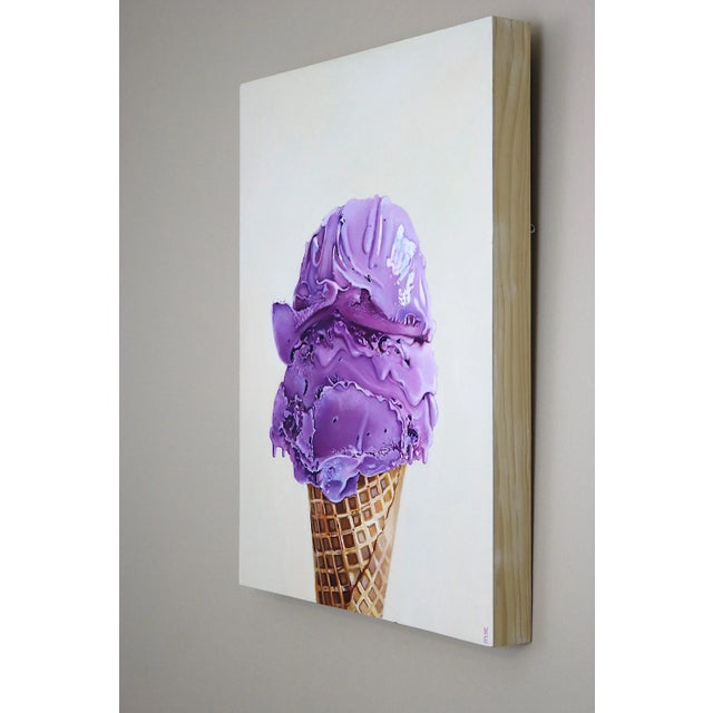From the 'Delicious' series 2016 by artist M. E. Eisenberg, each image in the series is unique. "Cream"Oil on wood panel...