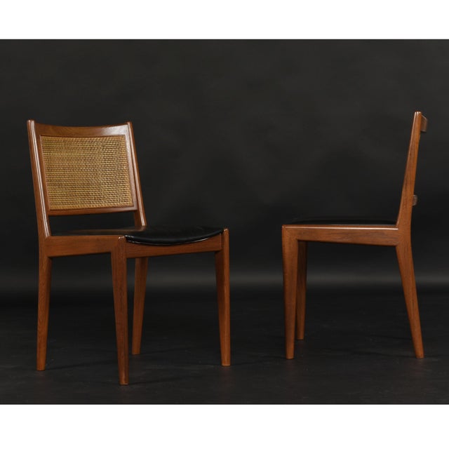 1960s 8 Karl Erik Ekselius for j.o. Carlsson Swedish Caned Teak Dining Chairs For Sale - Image 5 of 18