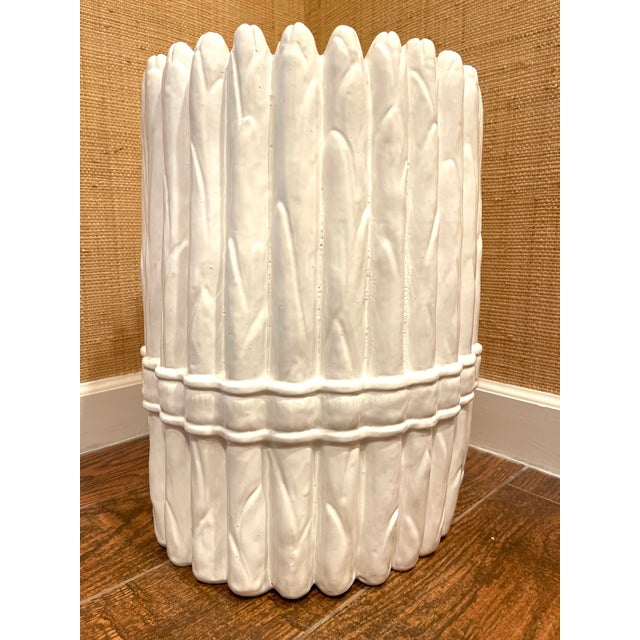 Italian Mid Century Asparagus White Side Table Garden Stool Chairish