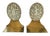 Antique Chinese Carved Jade Bookends With Brass Floral Bases — Scholar Motif Pair For Sale - Image 11 of 14