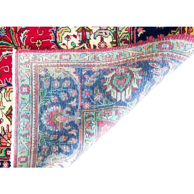 Vintage Persian Tabriz Rug For Sale In Chicago - Image 6 of 7