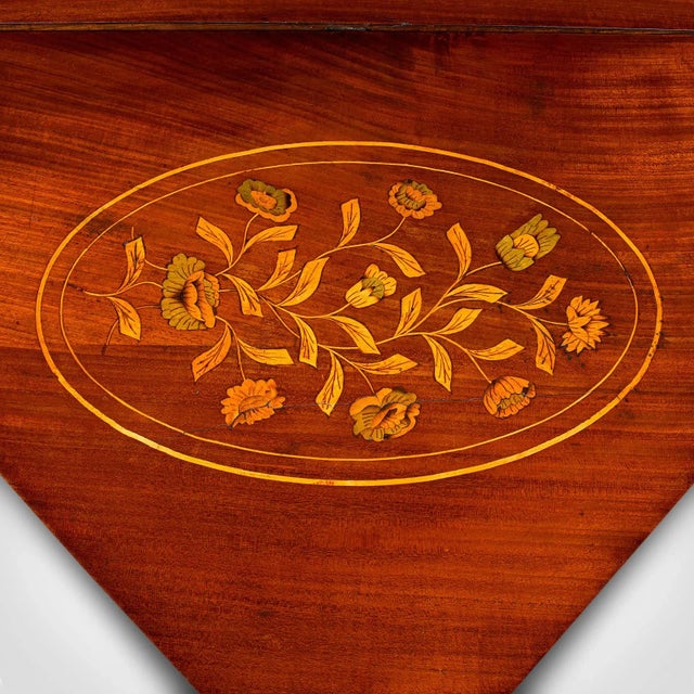 1780s Georgian Antique Flower Display Table, Dutch, Inlaid, Console, Gate Leg For Sale - Image 9 of 10