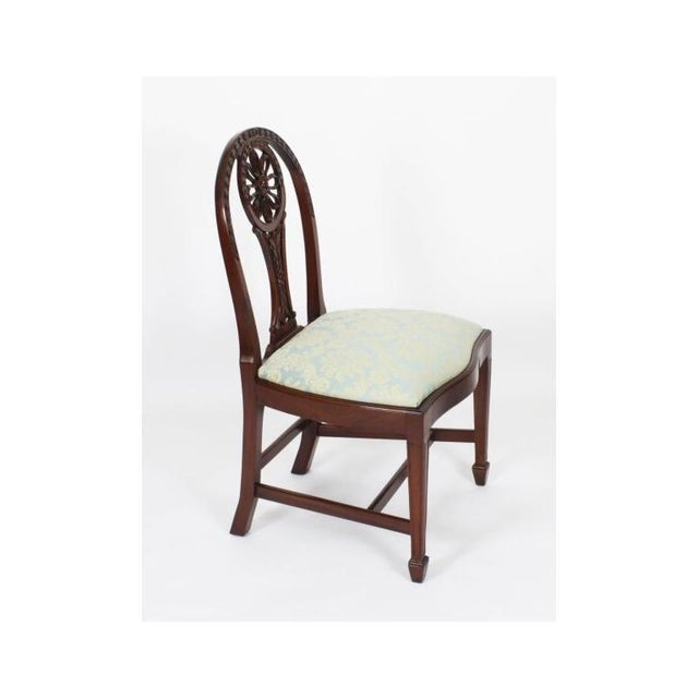 Vintage Dining Table by William Tillman and Hepplewhite Revival Dining Chairs, 1980s, Set of 11 For Sale - Image 15 of 18