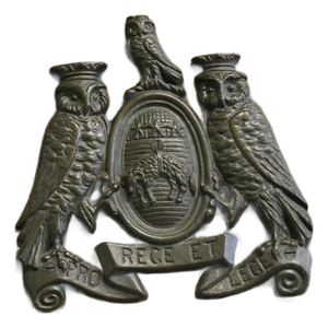 Wall Plaque with Bronze Coat of Arms of the City of Leeds