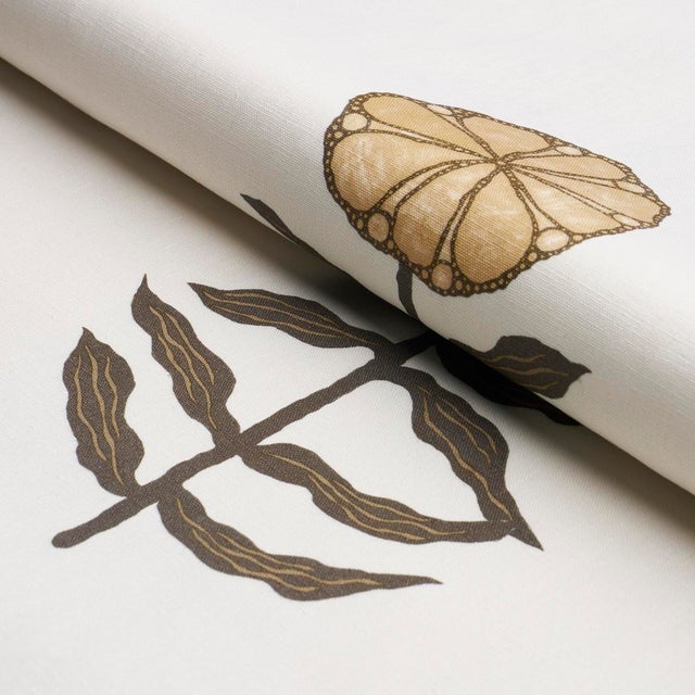 Schumacher SAMPLE - Schumacher x Marian Mcevoy Pretty Petals Fabric In Neutral For Sale - Image 4 of 4