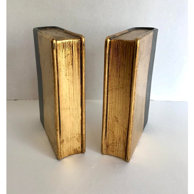 Ceramic Gilt Gold Poetry Bookends in Shape of Books Chairish