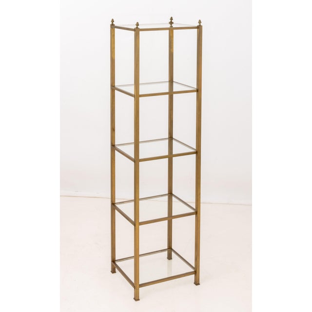 Late 20th Century Late 20th Century Modern Five-Tier Brass Etagere For Sale - Image 5 of 5