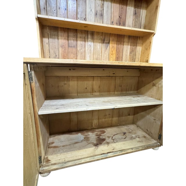 Late 19th Century Pine Kitchen Dresser with Open Shelving, 1890s For Sale - Image 4 of 10