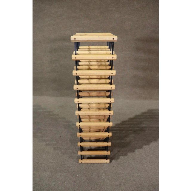 Mid 20th Century Standing Wood Wine Rack For Sale - Image 4 of 6