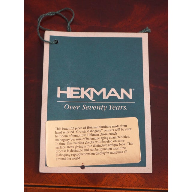 Hekman Crotch Mahogany 1 Drawer Console Hall Table For Sale - Image 18 of 18