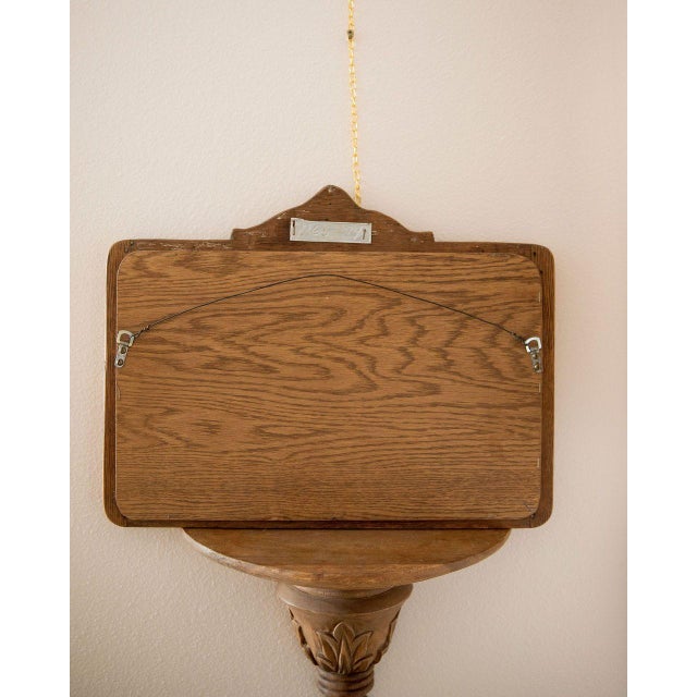 Hand carved wooden mirror,, very heavy. 15" x 19.5"