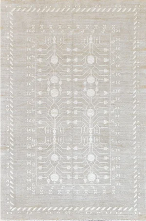 1990s Mansour Khotan Rug - 6′ × 9′