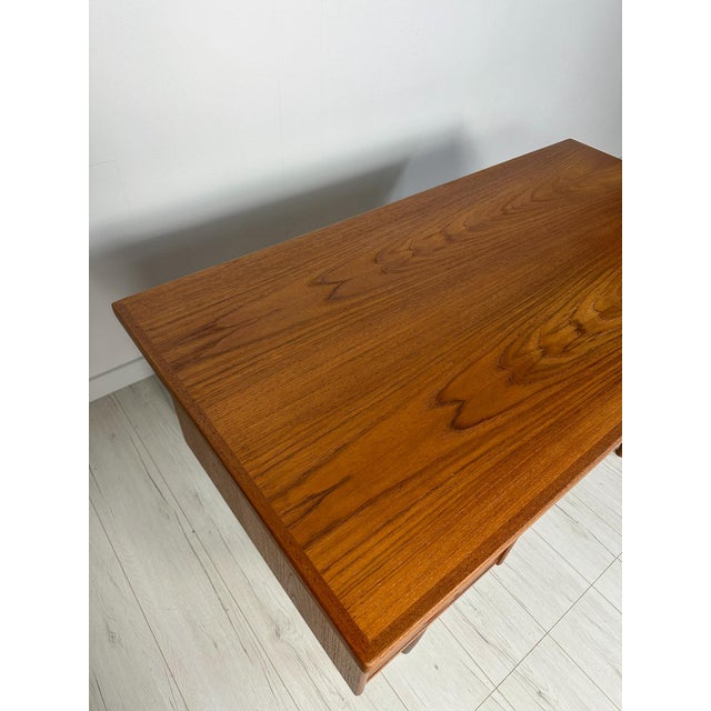 Large Vintage Danish Teak Writing Desk, 1960s For Sale - Image 11 of 15