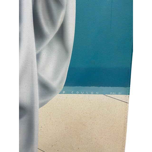 Pierre Coulon, Poolside Composition, 1982, Oil on Canvas For Sale - Image 9 of 10