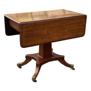 Victorian Mahogany Coffee Table with Drop Sides and Drawer For Sale