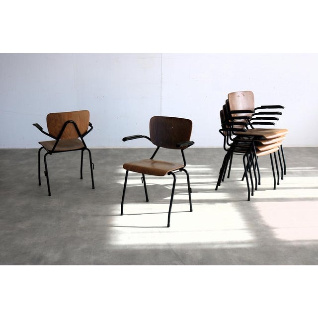 Vintage Industrial Stackable School Chair, 1960s For Sale - Image 10 of 10