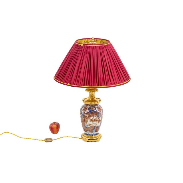 Imari Porcelain & Gilt Bronze Lamp, 1880 For Sale - Image 11 of 12