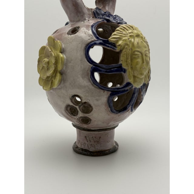 Viennese Art Deco Ceramic Model 714/1 Mask Vessel by Vally Wieselthier for Wiener Werkstätte, 1919–1922 For Sale - Image 4 of 14