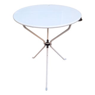 Cumano Model Folding Coffee Table in White Steel by Achille Castiglioni for Zanotta, 1978 For Sale