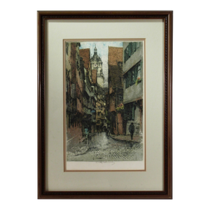 Luigi Kasimir Turmgasschen 1935 Original Print
