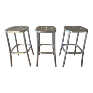 Jasper Morrison "All Aluminum" Bar Stools by Emeco - Set of 3
