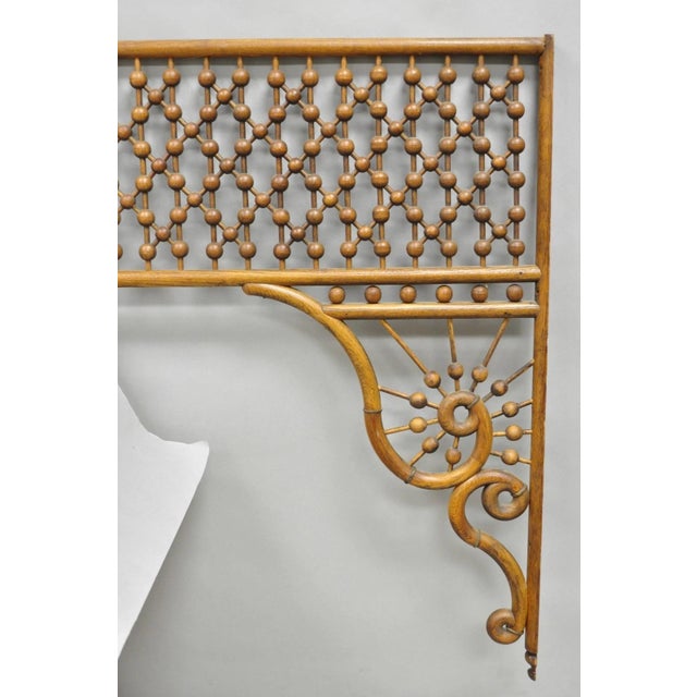 Antique Victorian Oak Stick & Ball 84" Fretwork Archway Architectural Salvage For Sale - Image 11 of 17