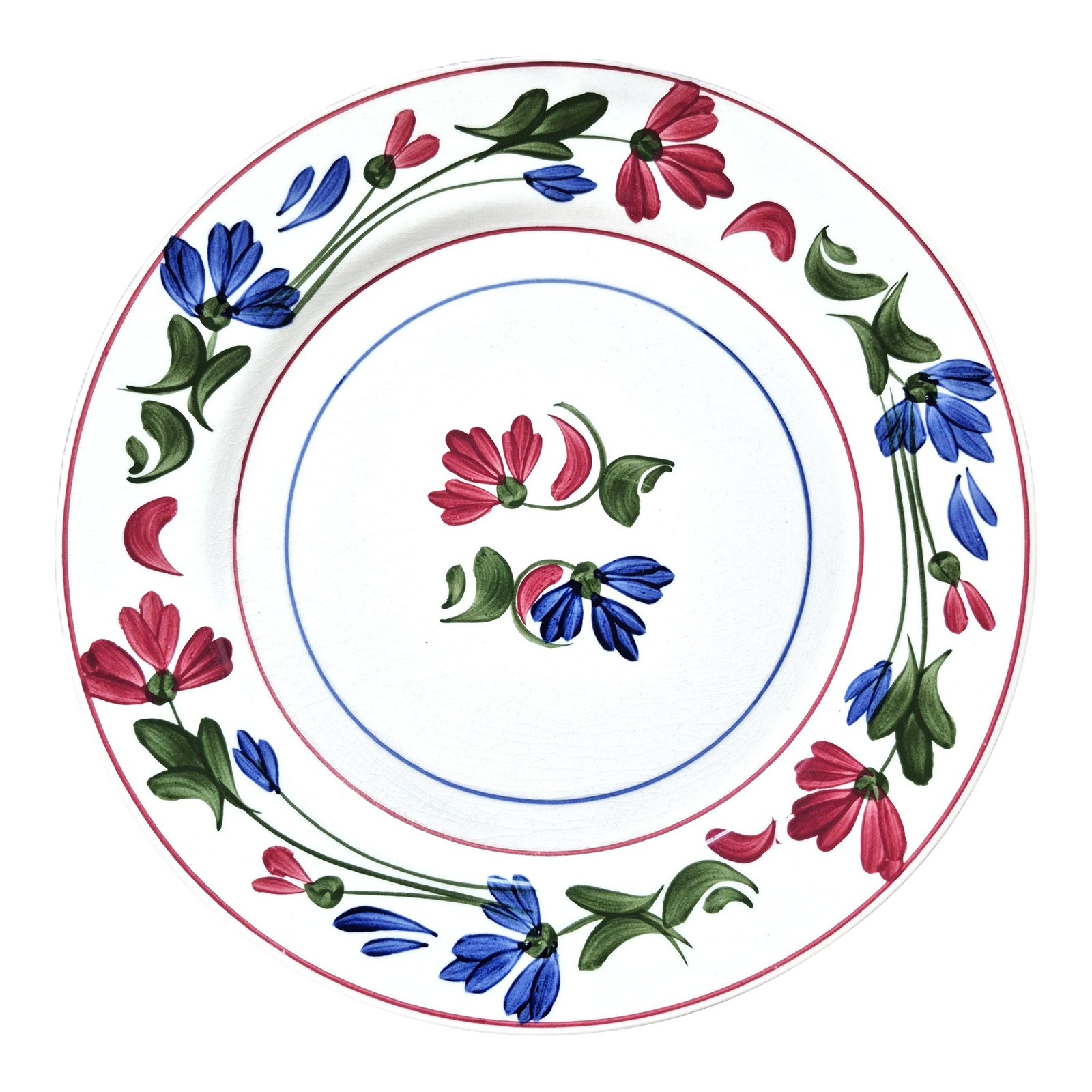 1940s Hand Painted Vintage Blue Ridge Plate: 