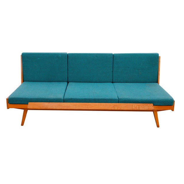 Mid-Century Folding Sofa Bed from Drevotvar, Czechoslovakia, 1970s For Sale - Image 14 of 17