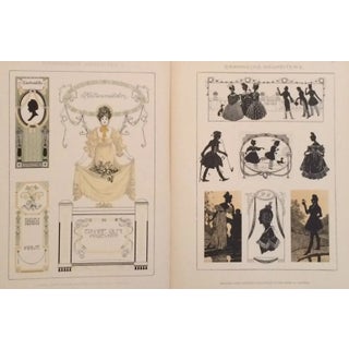 1900 German Decorator Ebony Ladies Prints - Pair For Sale