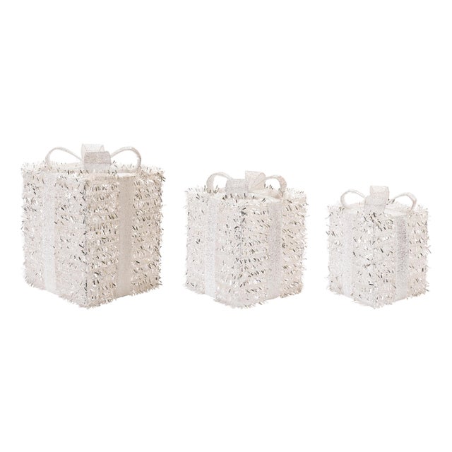 LED Tinsel Package with Bow (Set of 3) For Sale