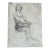 1944 Figure Study Drawing Pencil on Paper 19x25 For Sale